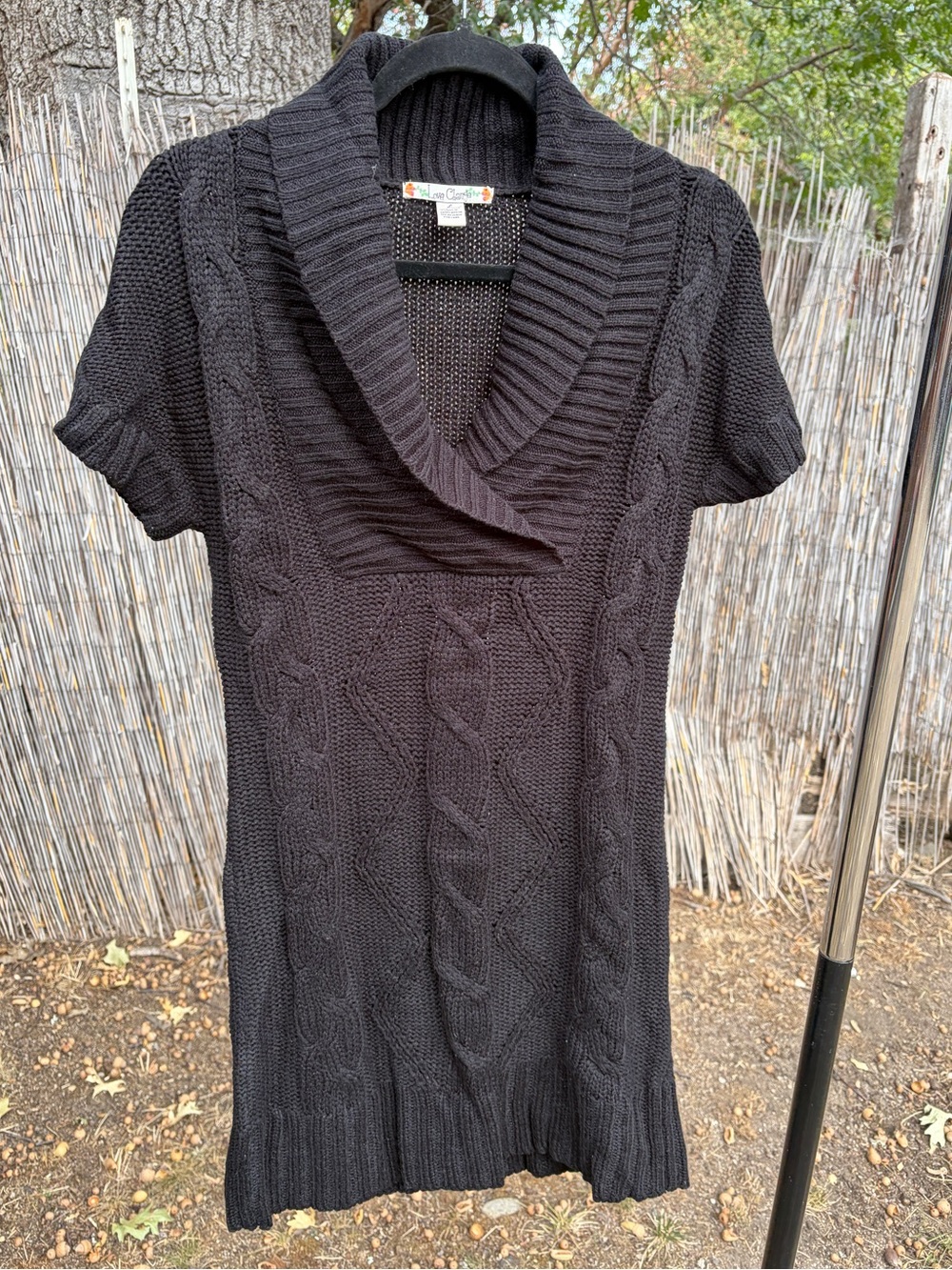 Y2K black sweater dress